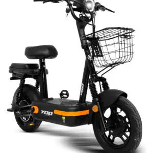 Bicicleta Elétrica 350w Aro 14 Yoo Mobility Scooter Y200 Cor Preto/laranja