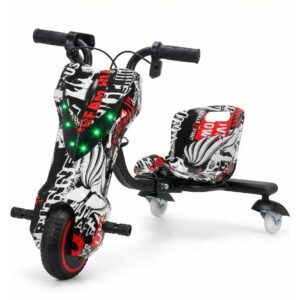 Bolin Triciclo Drift Scooter Elétrico 3 Rodas 75kg Infantil
